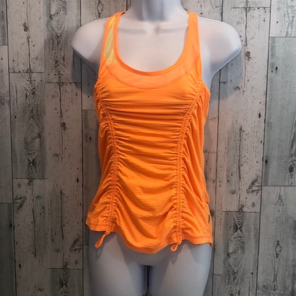 Zella Ruched Front Racerback Top Small - Picture 1 of 11